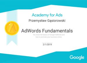 AdWords Fundametals Przemysław Gąsiorowski